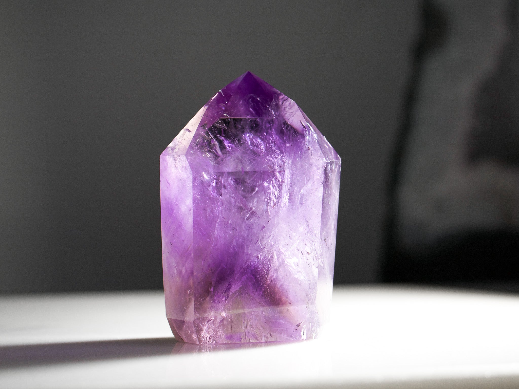 Ametrine (Amethyst Citrine) Point with Phantoms