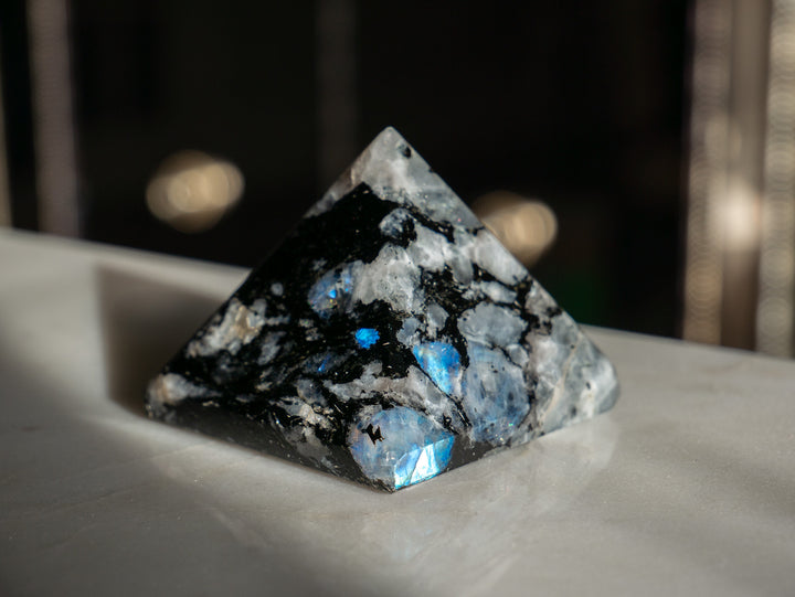 Premium Rainbow Moonstone Pyramid - Option 1