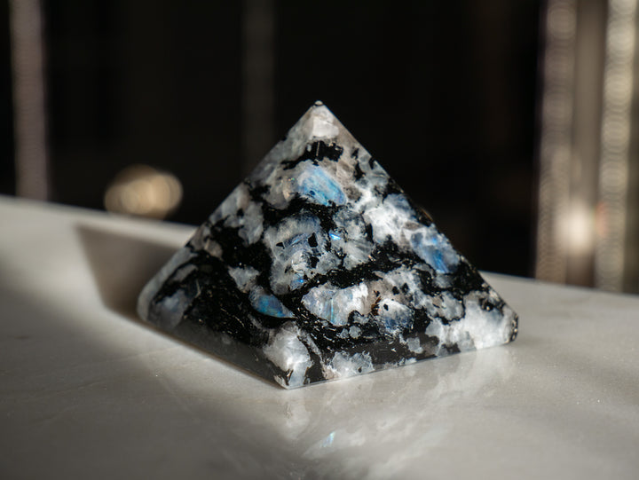 Premium Rainbow Moonstone Pyramid - Option 1