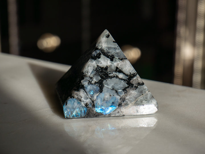 Premium Rainbow Moonstone Pyramid - Option 1
