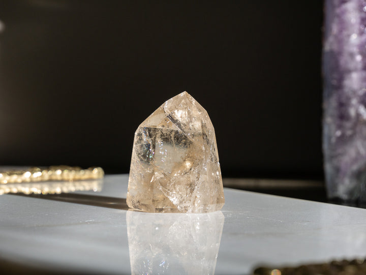 Premium Quality Natural Citrine Point with Rainbows - Opt K