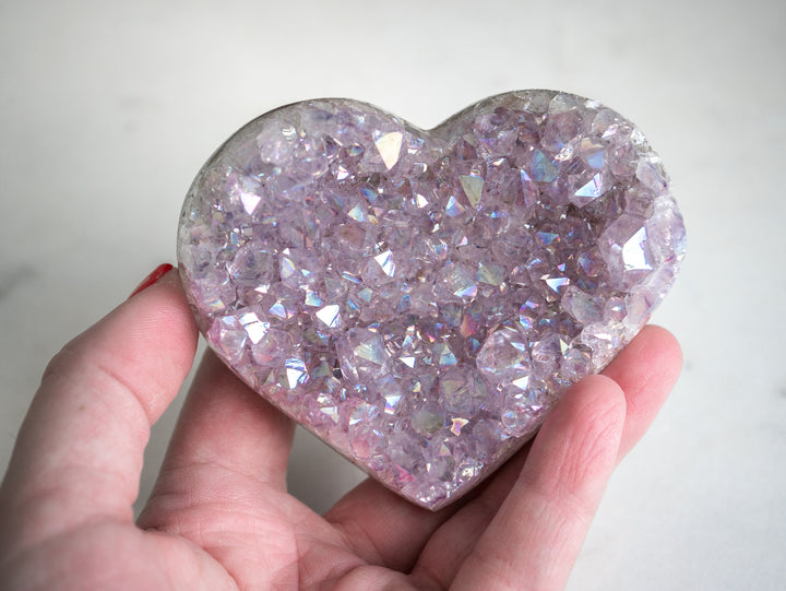 Aura Amethyst Heart (Medium)