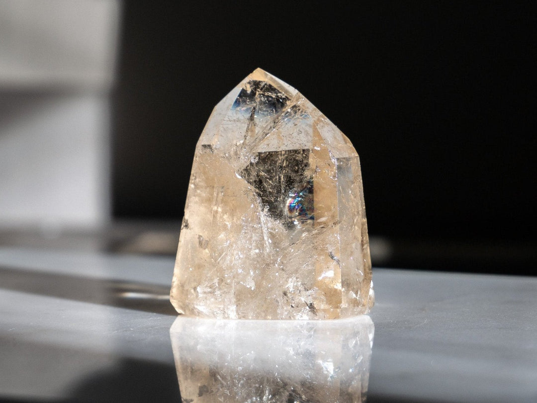 Premium Quality Natural Citrine Point with Rainbows - Opt K
