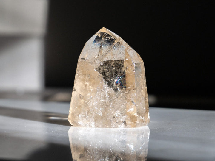 Premium Quality Natural Citrine Point with Rainbows - Opt K