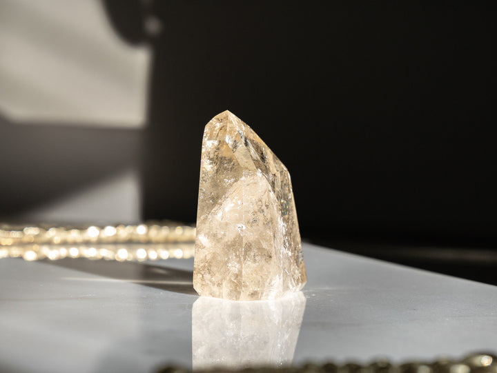 Premium Quality Natural Citrine Point with Rainbows - Opt K
