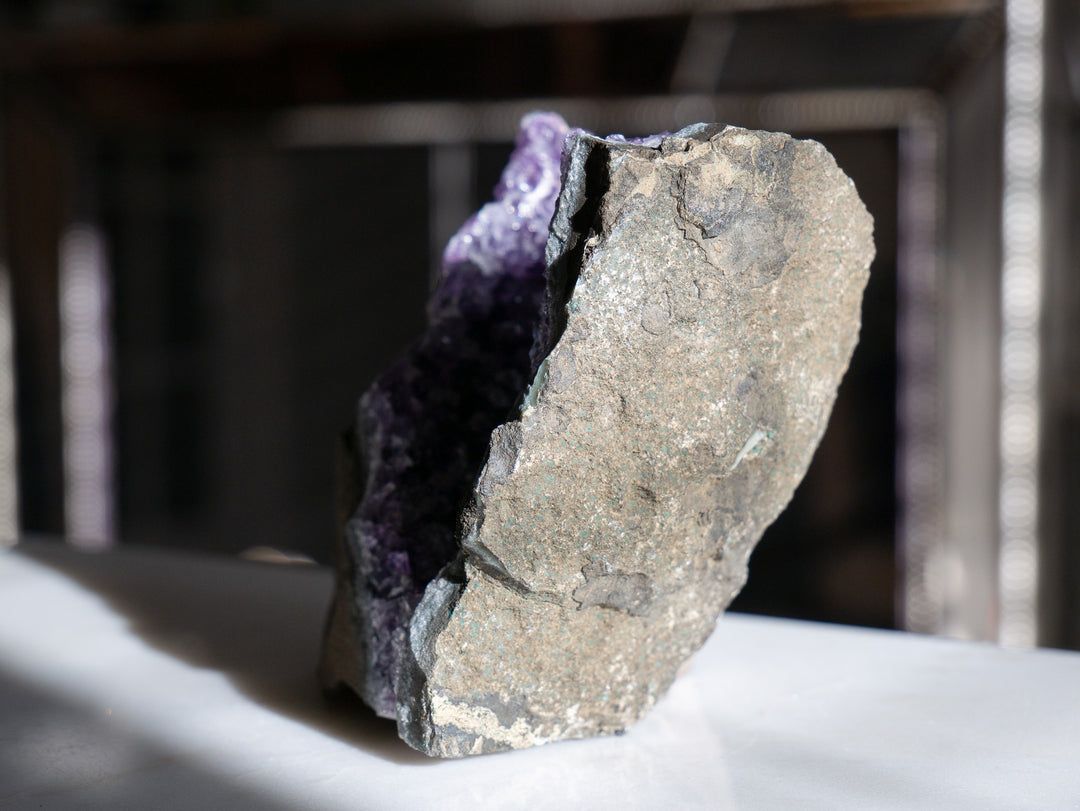 Heart Shaped Amethyst Cutbase on Matrix