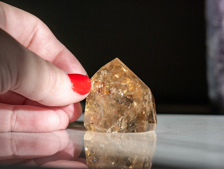 Premium Natural Citrine Point - Opt O