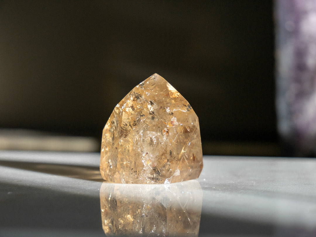 Premium Natural Citrine Point - Opt O