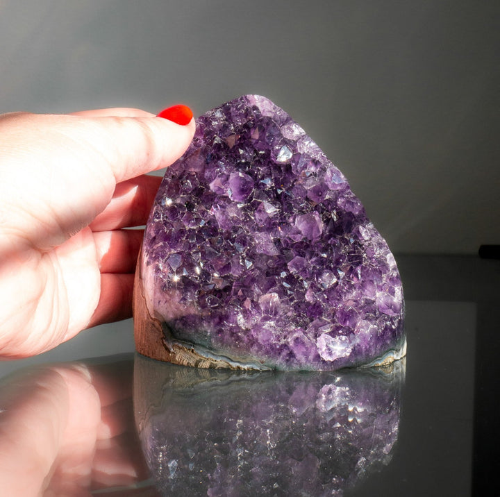 High Quality Uruguayan Amethyst Cut Base