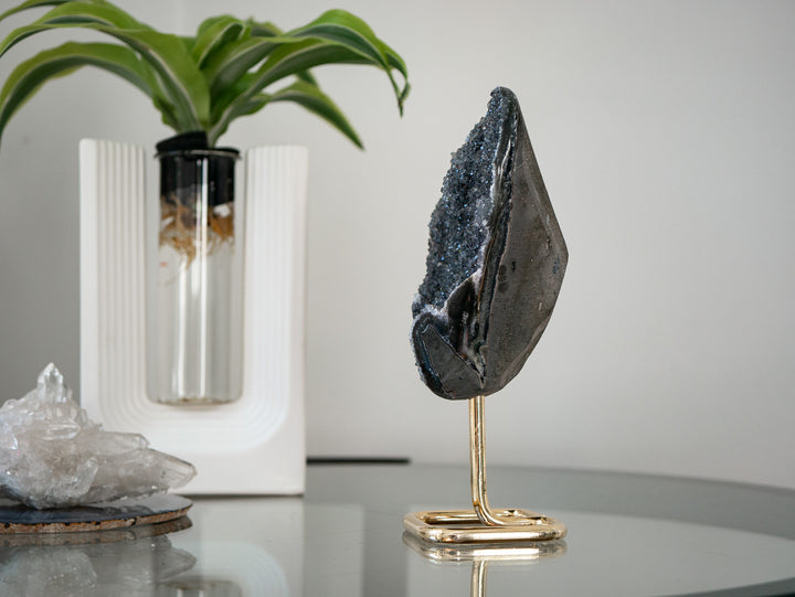 Black Amethyst on Stand