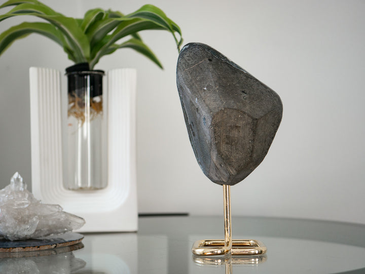 Black Amethyst on Stand
