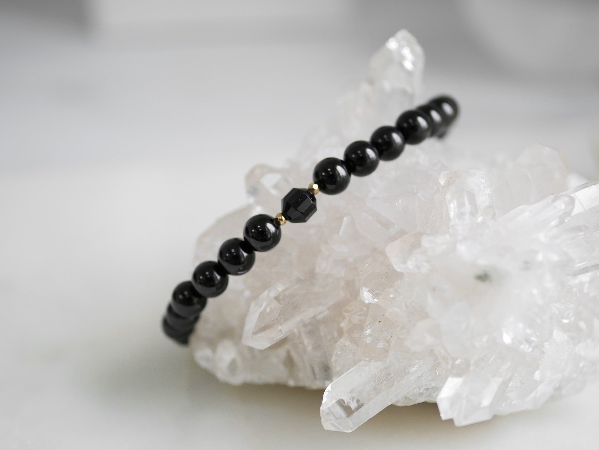 Black Tourmaline Bracelet | Crystal for Protection & Grounding