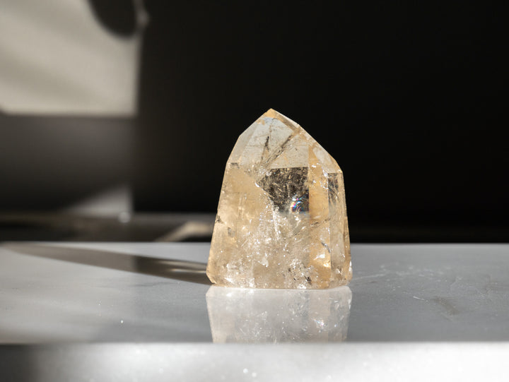Premium Quality Natural Citrine Point with Rainbows - Opt K