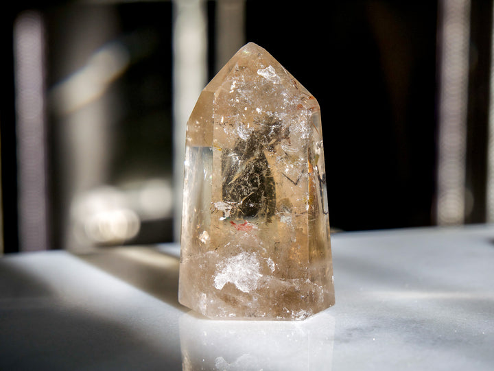 Premium Grade Natural Citrine with Rutile Point