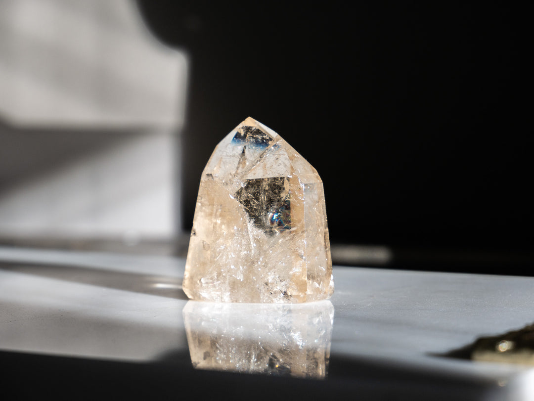 Premium Quality Natural Citrine Point with Rainbows - Opt K