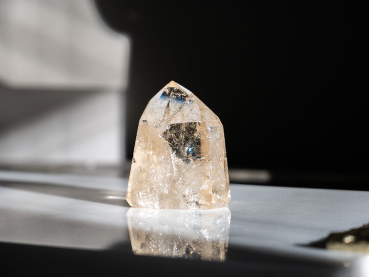 Premium Quality Natural Citrine Point with Rainbows - Opt K