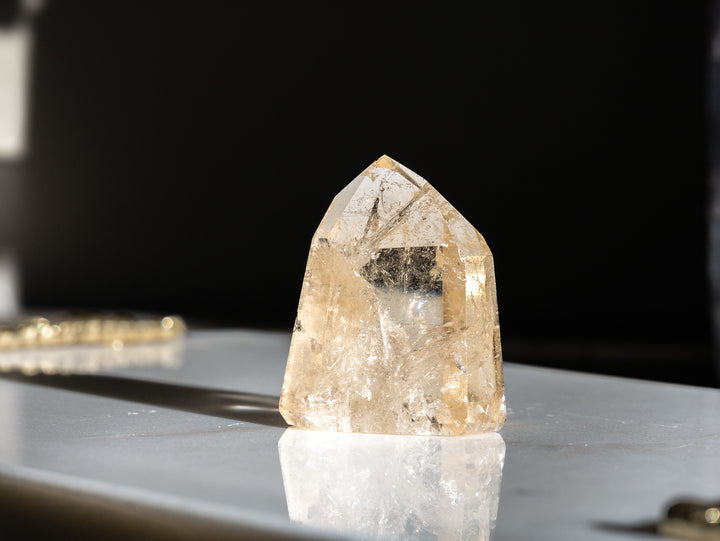 Premium Quality Natural Citrine Point with Rainbows - Opt K