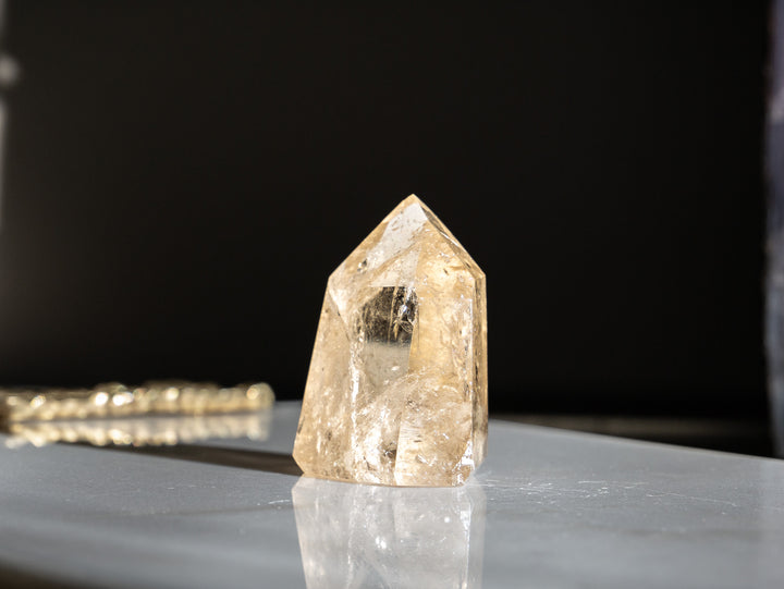 Premium Quality Natural Citrine Point with Rainbows - Opt K