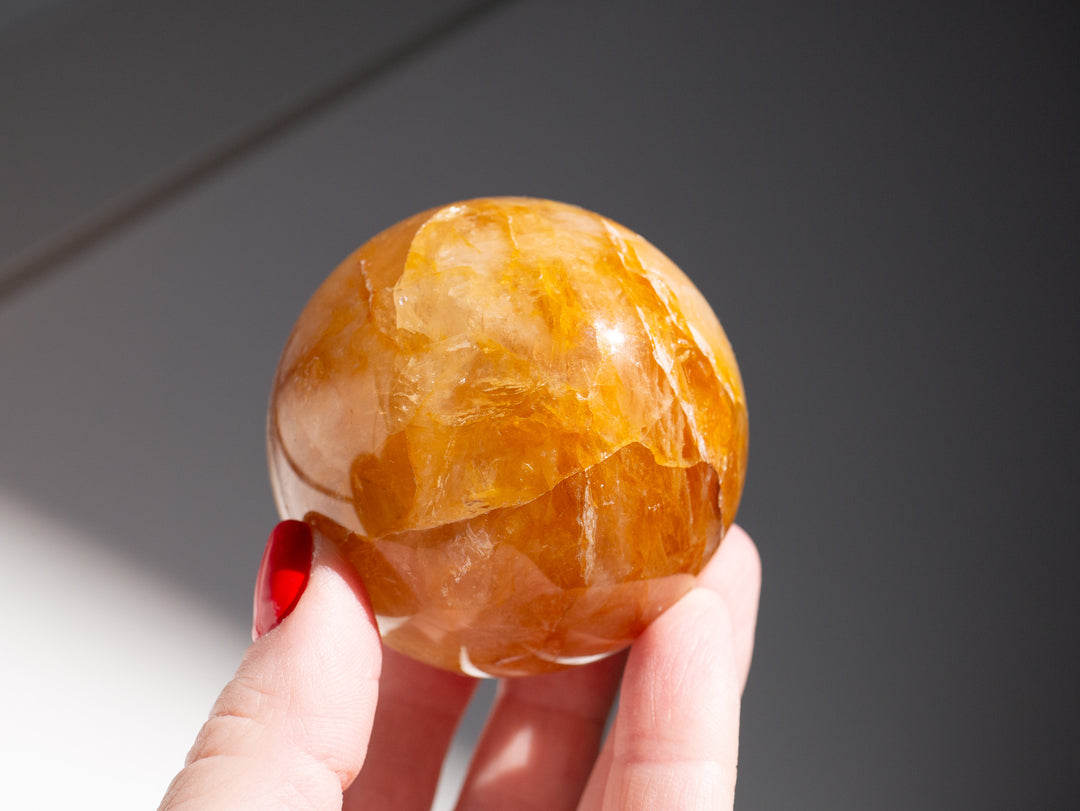 Premium Golden Healer Quartz Sphere