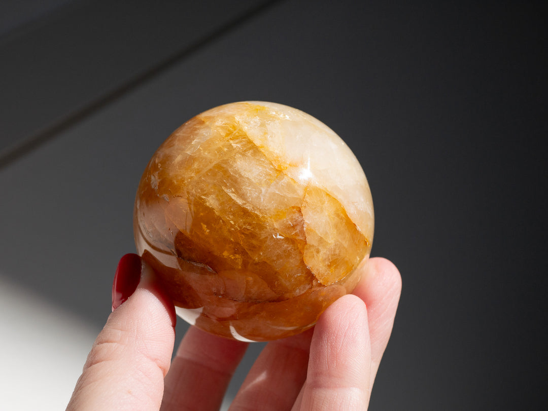 Premium Golden Healer Quartz Sphere