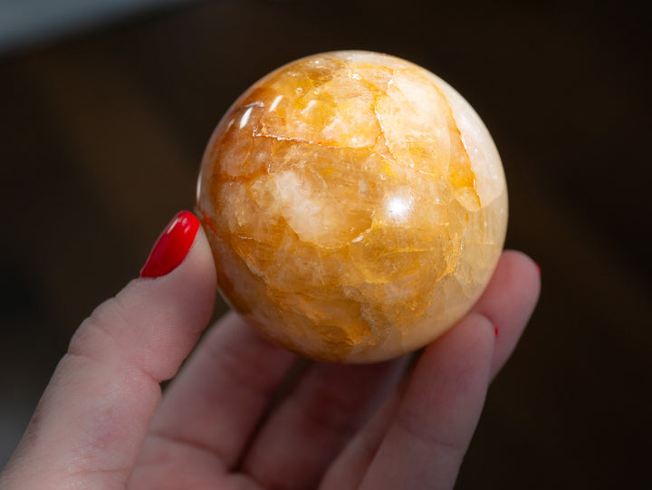 Premium Golden Healer Quartz Sphere