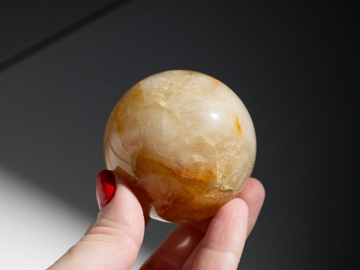 Premium Golden Healer Quartz Sphere