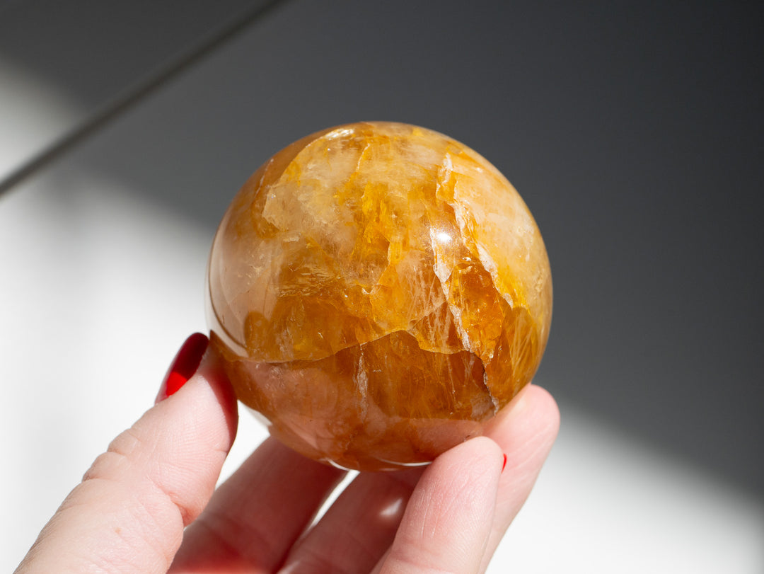 Premium Golden Healer Quartz Sphere