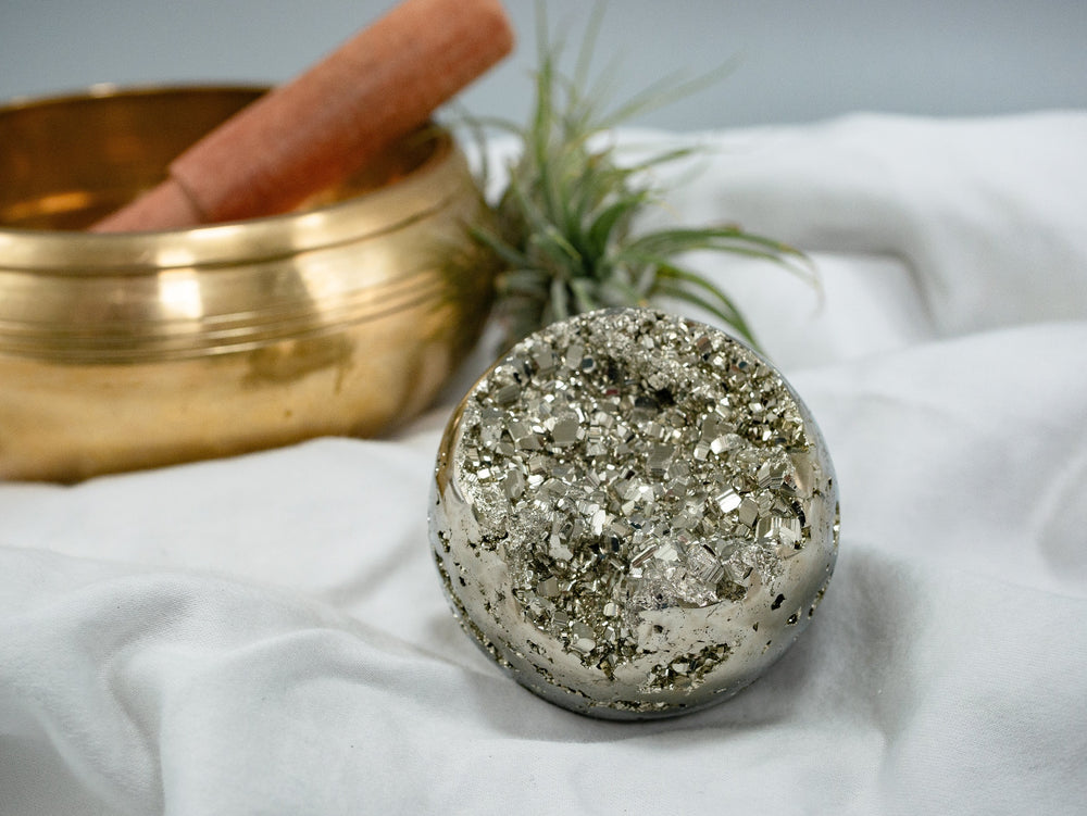 Medium Pyrite Geode Sphere