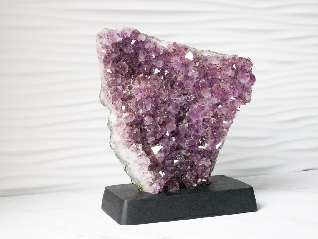 Amethyst Freeform on Custom Wood Stand