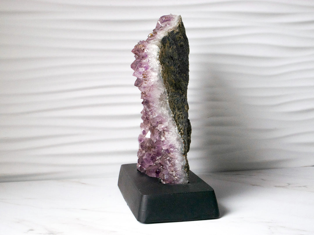 Amethyst Freeform on Custom Wood Stand