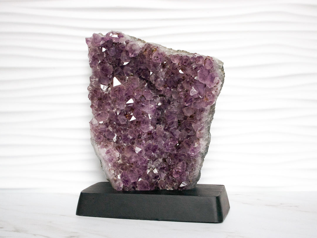 Amethyst Freeform on Custom Wood Stand