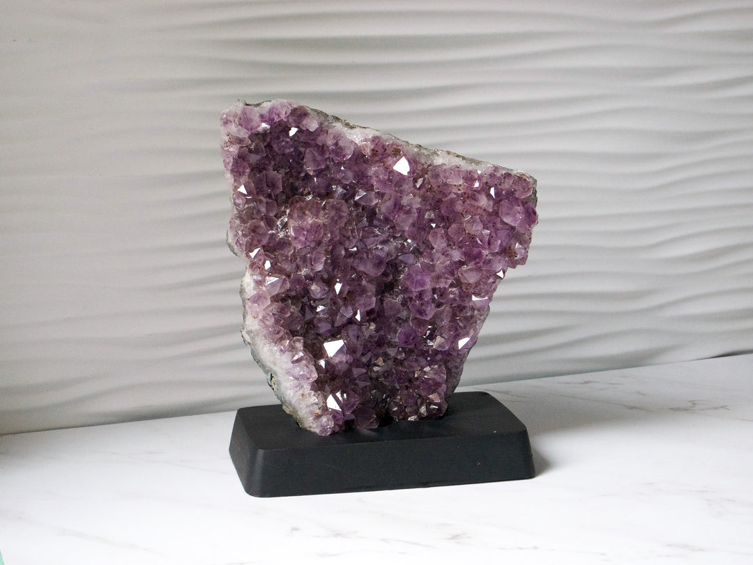 Amethyst Freeform on Custom Wood Stand