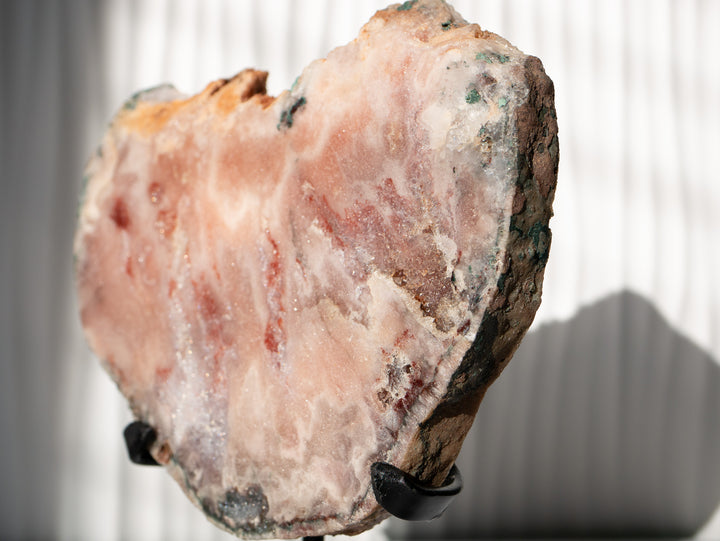 Druzy Pink Amethyst Slab on Stand