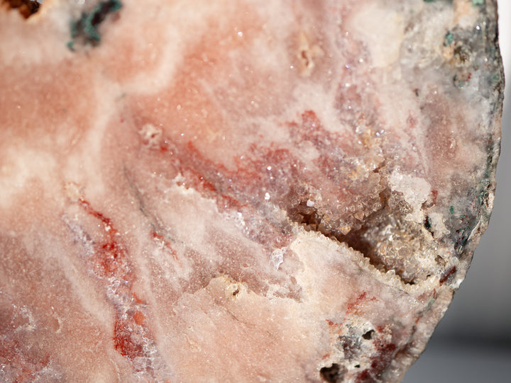 Druzy Pink Amethyst Slab on Stand