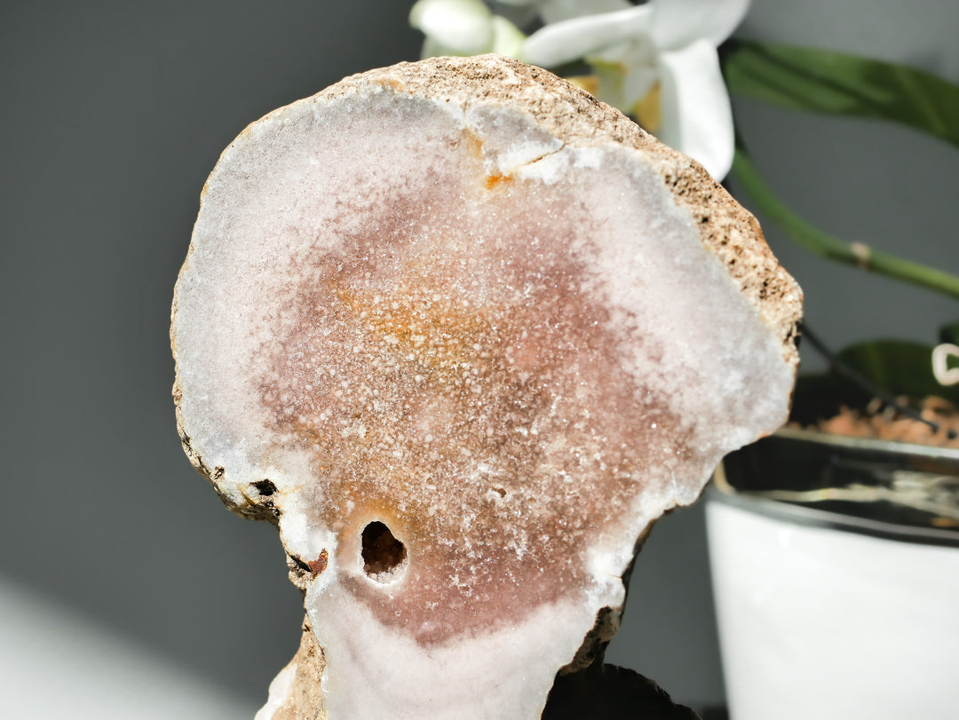 Pink Amethyst Slab on Stand