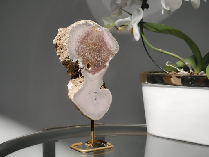 Pink Amethyst Slab on Stand