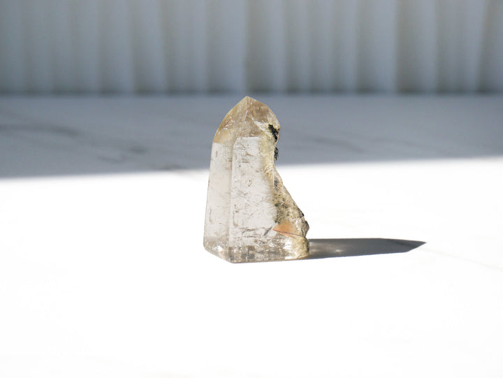 Petite Quartz Point with Golden Rutile
