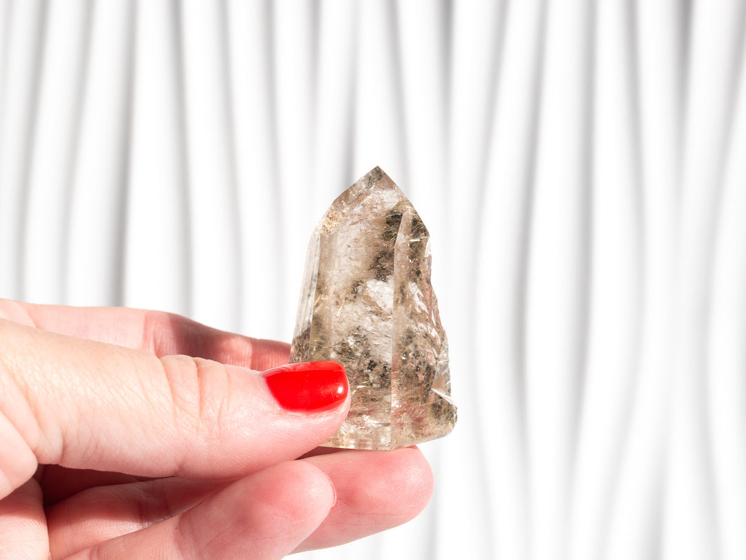 Petite Quartz Point with Golden Rutile