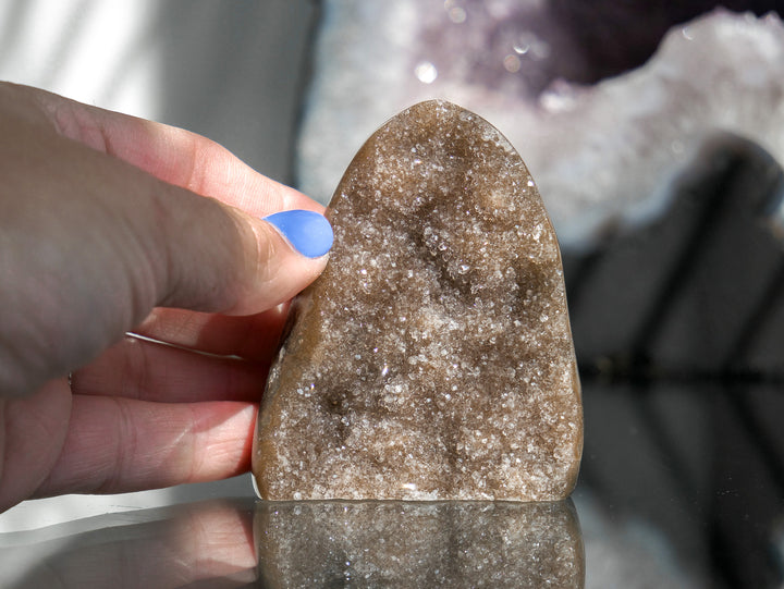 Petite Rainbow Amethyst Cut Base