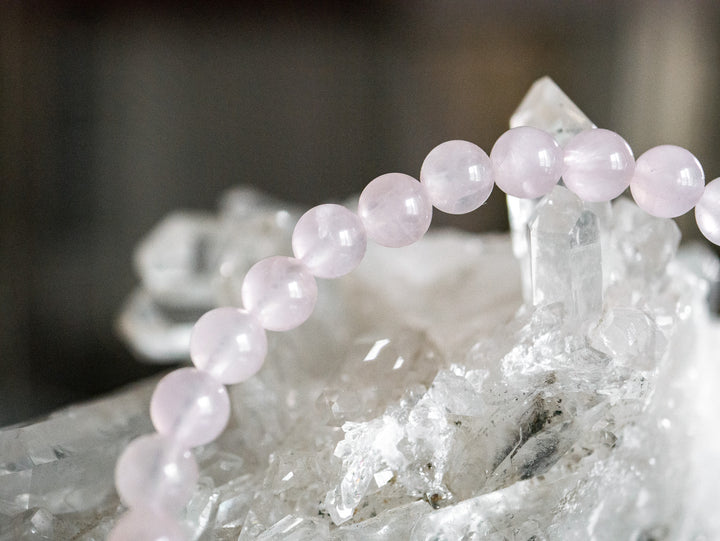 Rose Quartz "Open Heart" Bracelet