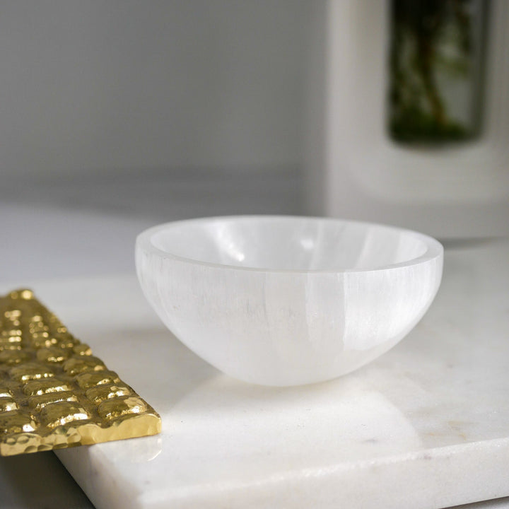 3" Selenite Bowl for Energy Clearing & Crystal Charging