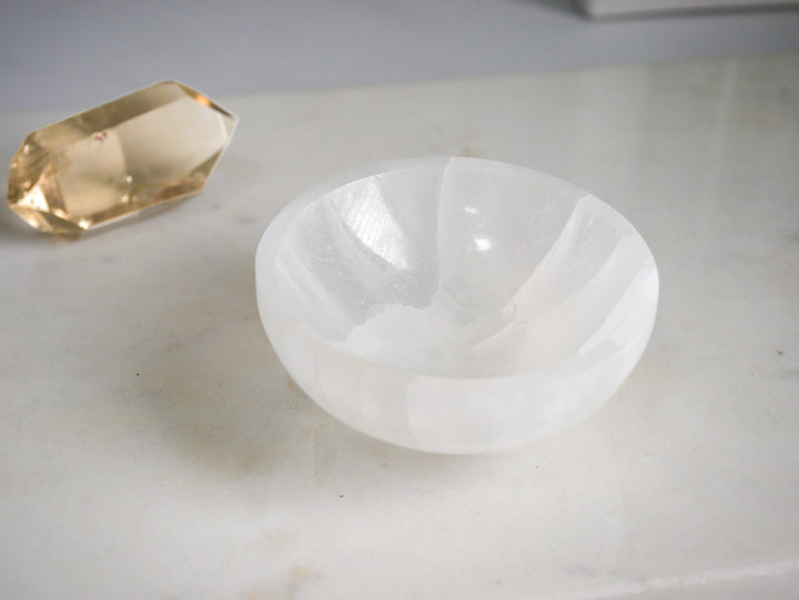 3" Selenite Bowl for Energy Clearing & Crystal Charging