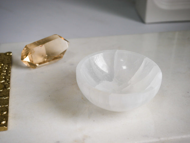 3" Selenite Bowl for Energy Clearing & Crystal Charging