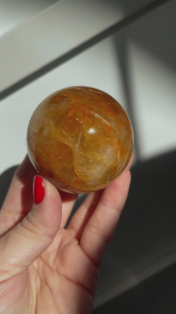 Premium Golden Healer Quartz Sphere