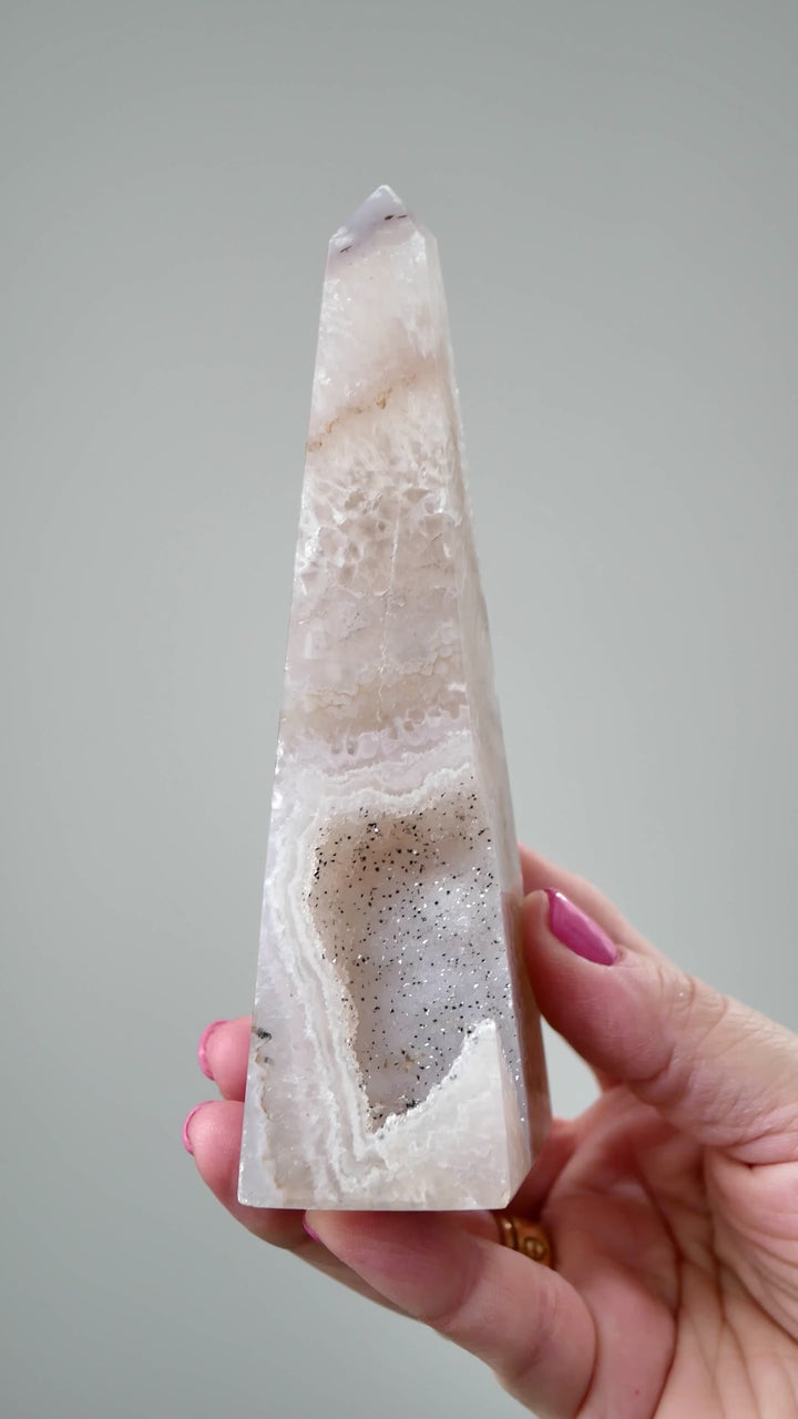 Druzy Agate Obelisk - Opt 1